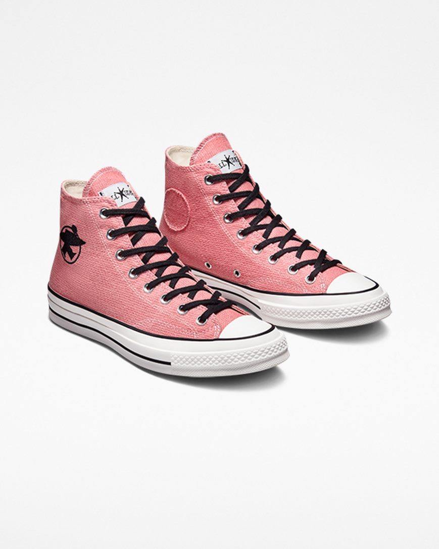 Dámské Boty Vysoké Converse x Stüssy Chuck 70 Fialové Černé | CZ THB3190